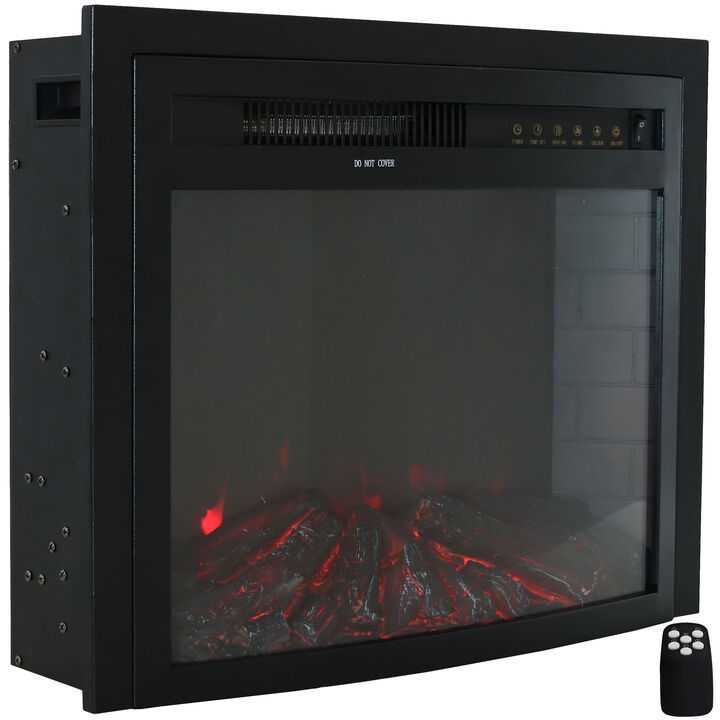 Sunnydaze 30 in Cozy Warmth Indoor Electric Fireplace Insert - Black
