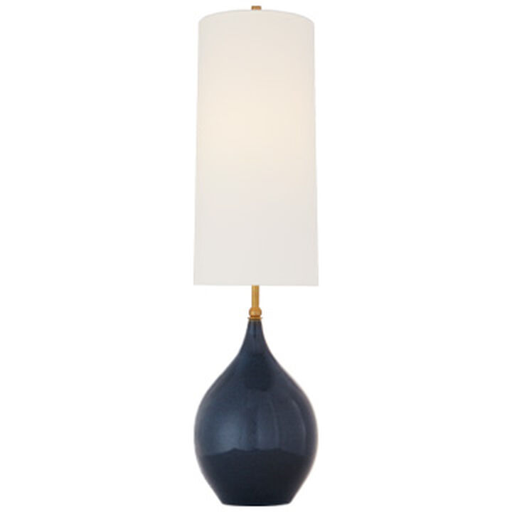 Loren Large Table Lamp in Mixed Blue Brown with Linen Shade