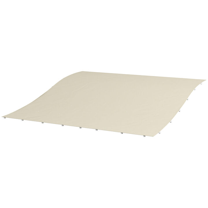 Outsunny Pergola Shade Cover, Pergola Canopy Replacement with Drainage Holes, for 10' x 10' Pergola (Outsunny 84C-038 Series), Beige