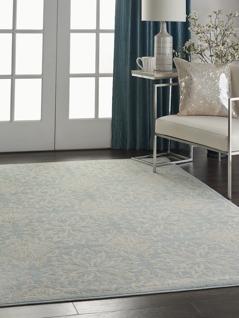 Jubilant JUB06 Ivory/Green 5'3" x 7'3" Rug