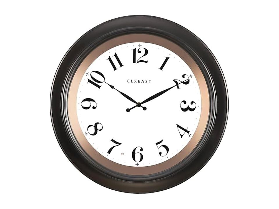 Illuminated Ai Smart Night Light Sensor Wall Clock 18 Inch Glow In Dark Black