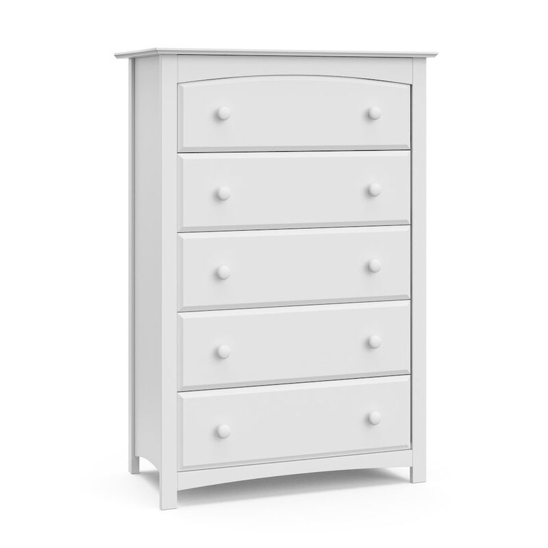 Storkcraft Kenton 5 Drawer Universal Dresser - White