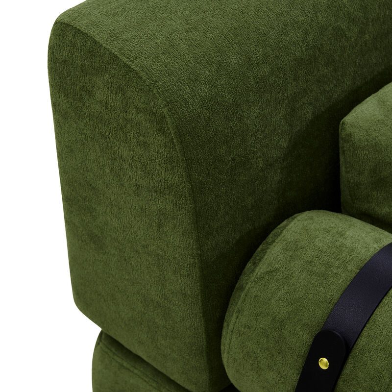 Merax Modern Loveseat Sofa with USB Ports 2-Seater Contemporary Couch with Cylindrical Armrests for Living Room