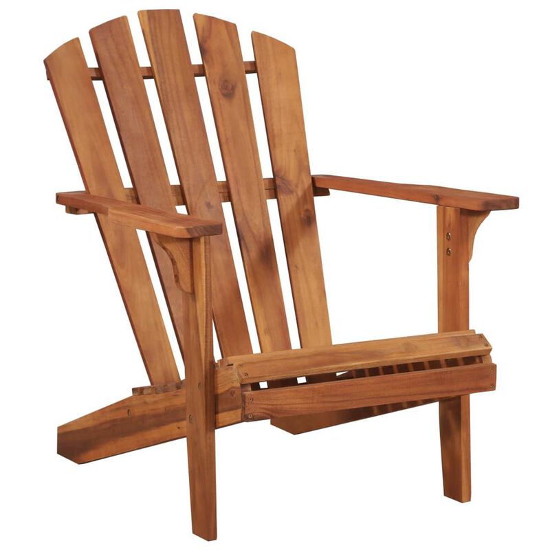 Garden Chair Brown Solid acacia wood Standard Foldable