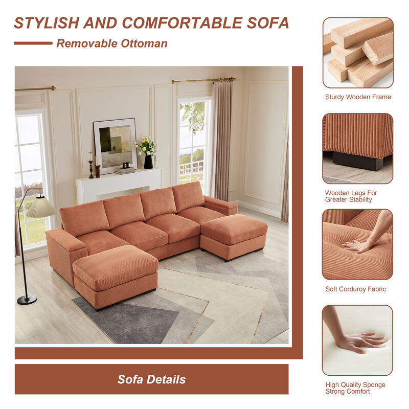Monind U-Shaped Sectional Sofa image number 3