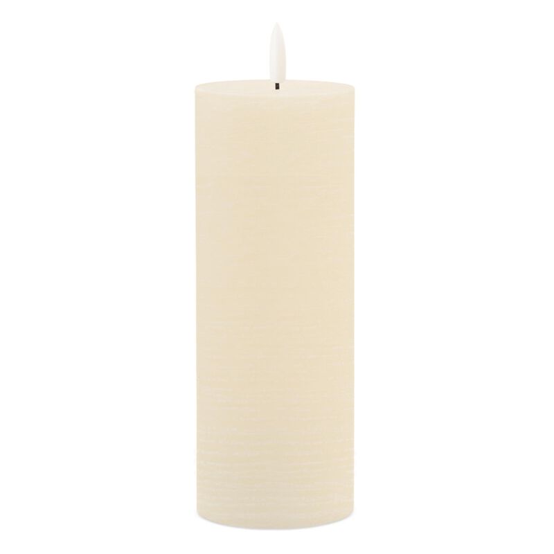 HomeRoots Set of Two Unscented Candle Flameless Pillar Candles image number 2