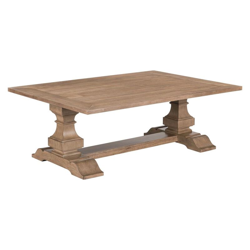 Liberty Furniture Haven Hills Rectangular Cocktail Table for Living Room - Camel Beige Birch Wood image number 0