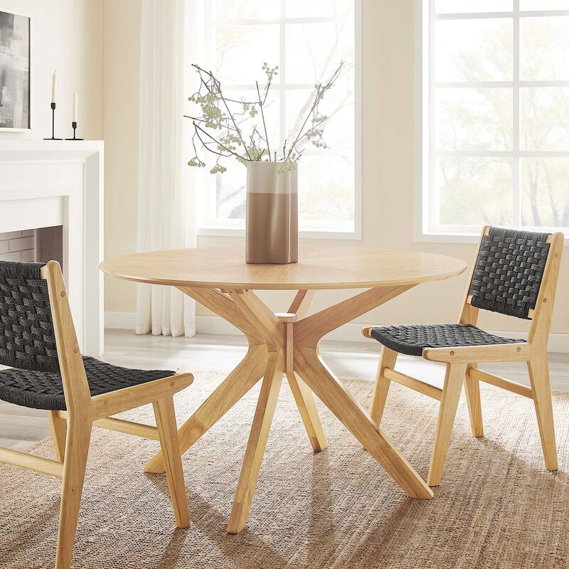 Crossroads 47" Round Wood Dining Table image number 5