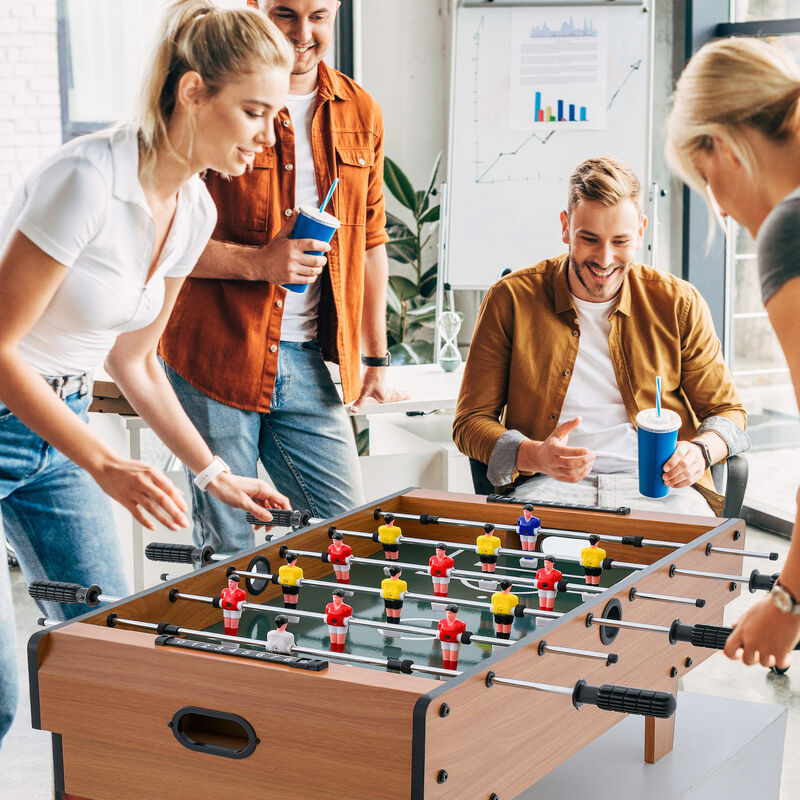 Multi Game Table with Foosball Pool Hockey and Table Tennis for Kids and Adults-Natural image number 4