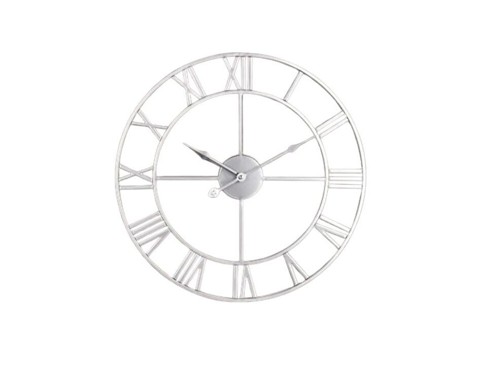Large Wall Clock Silent Non Ticking Roman Numerals Vintage Battery Operated