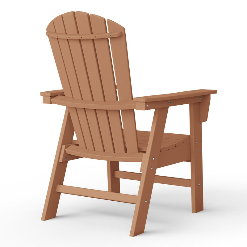 WestinTrends Dylan Outdoor Patio Shell-back Adirondack Dining Chair Weather Resistant