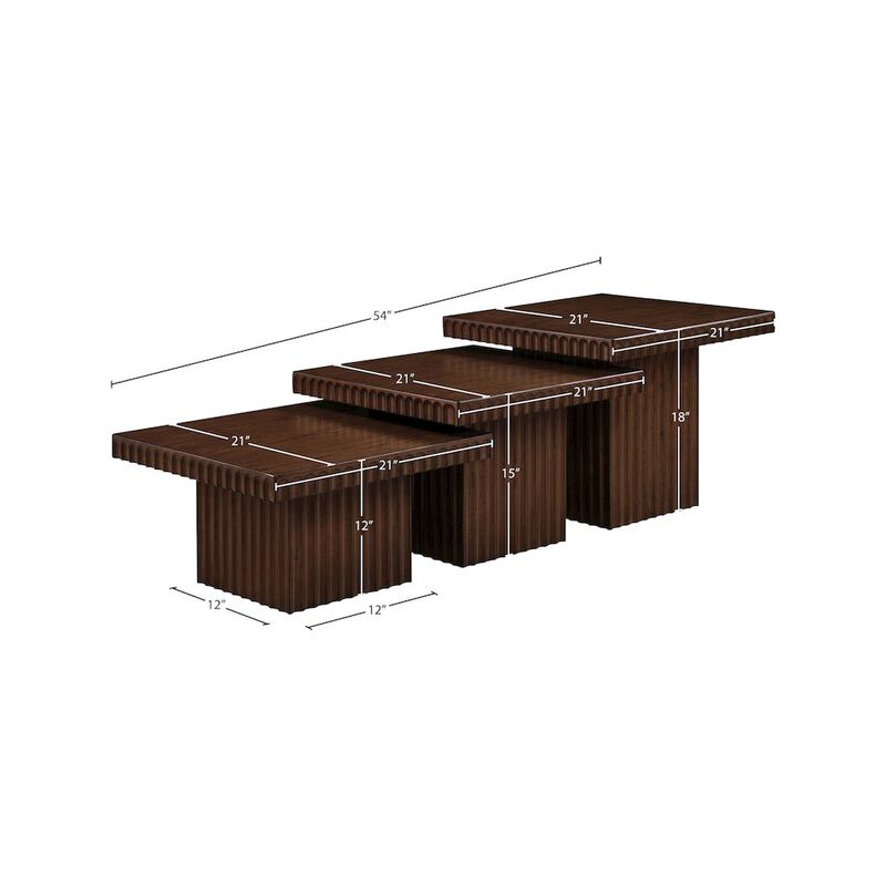 Meridian Furniture Spencer Brown Oak Veneer Coffee Table