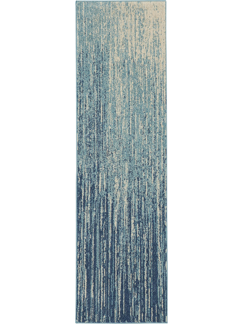 Passion PSN09 Navy/Light Blue 2'2" x 7'6" Rug image number 0