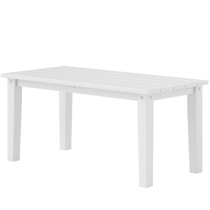 Hivvago Rectangle Outdoor Coffee Table with Slatted Top