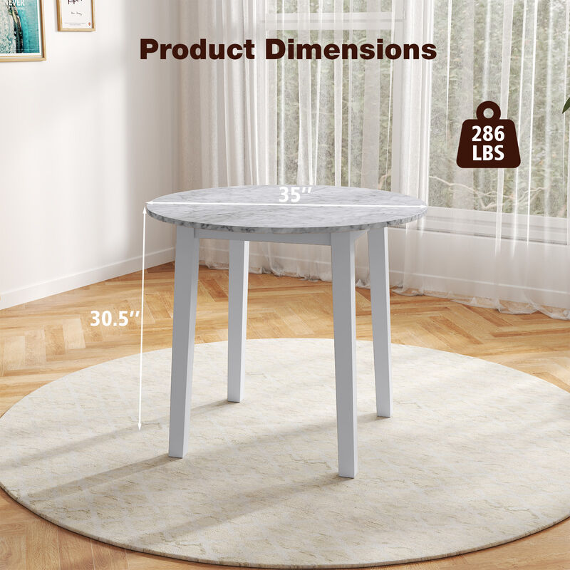 Round Solid Wood Dining Table – Classic Table for Elegant Dining Room Setup