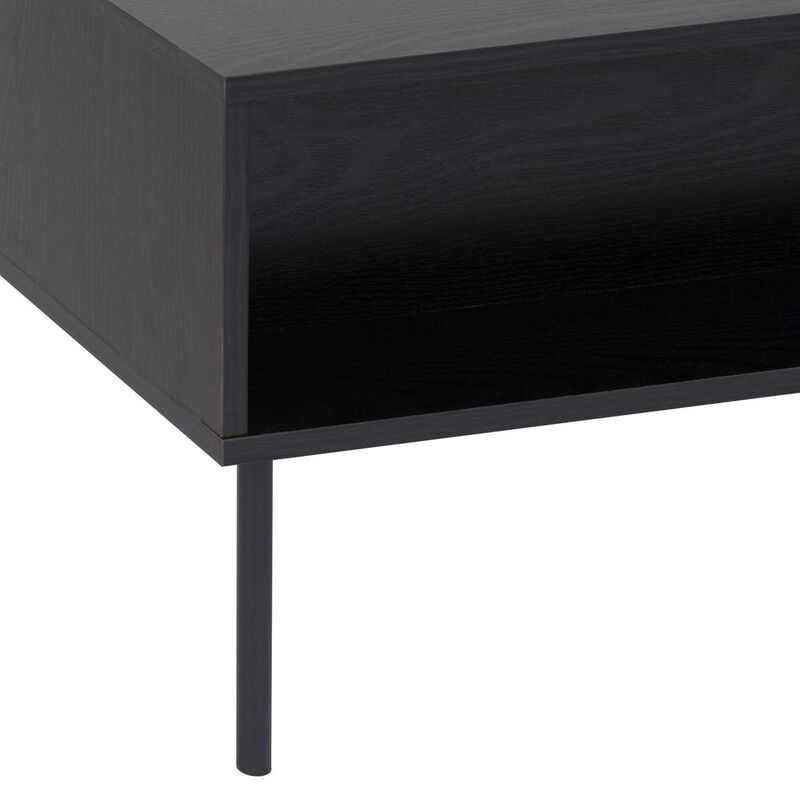 CorLiving Lysander Black Fluted Coffee Table