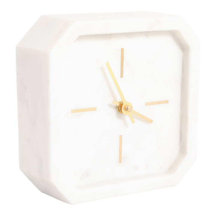 6x6" Marble Octagon Clock