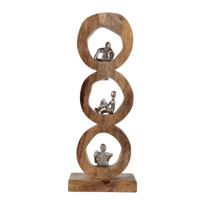 Figures In 3 Wood Rings image number 3