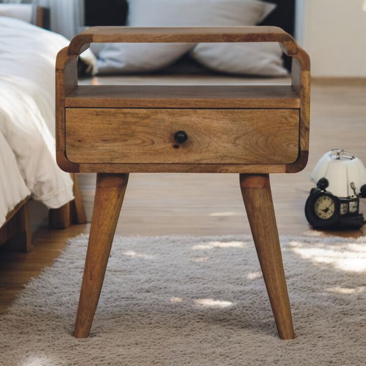 Artisan Furniture Solid Wood Newton Oak-ish Nightstand
