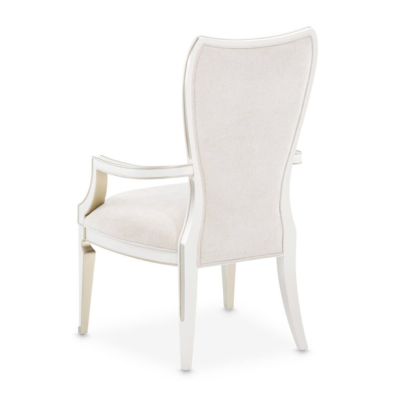 Michael Amini La Marisia Dining Arm Chair, Set of 2 - Tranquil/Creamy Pearl