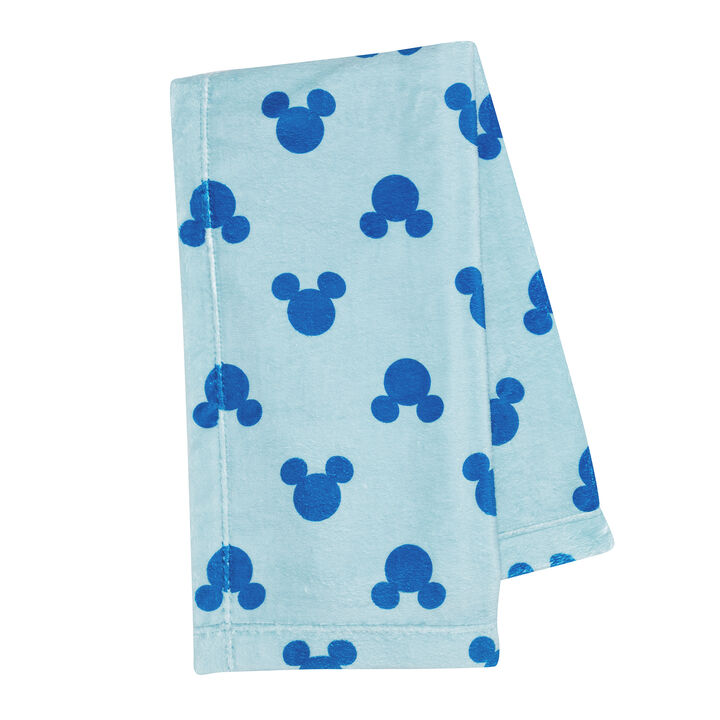 Lambs & Ivy Disney Baby Forever Mickey Mouse Blue Soft Fleece Baby Blanket