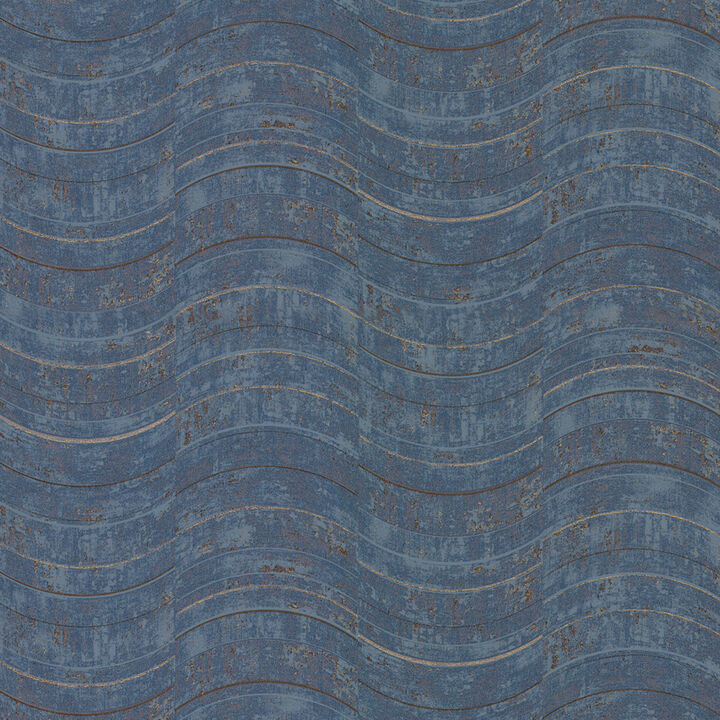 Hydra Blue Geometric Wallpaper