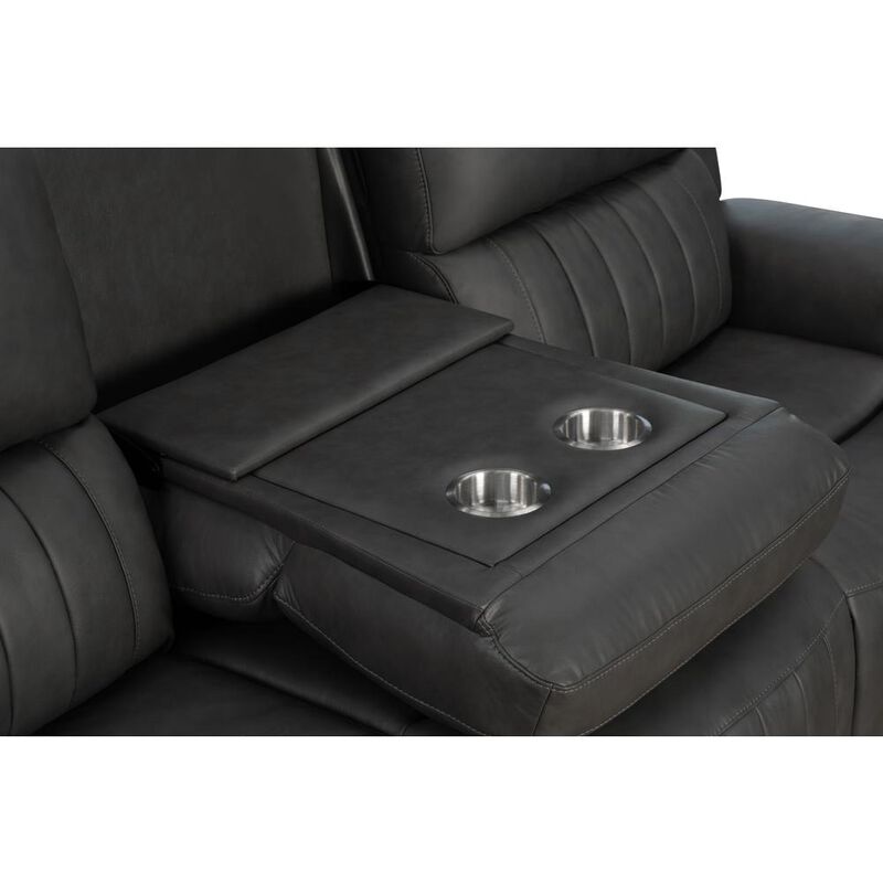 Sofa w/Power Head Rests, Power Lumbar & Drop Down Table w/2 Cup Holders image number 5