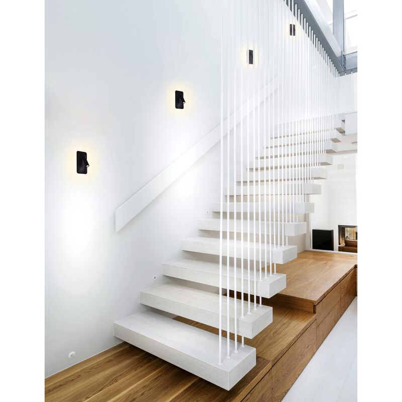 Private I LED Sconce With Matte Black Finish