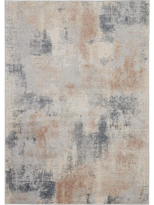 Rustic Textures RUS02 Beige/Gray 5'3" x 7'3" Rug