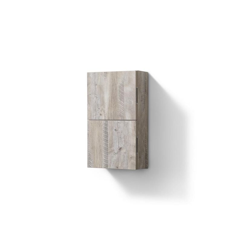 Kubebath 14 Wide by 24 High Linen Side Cabinet With One Door in Nature Wood Finish