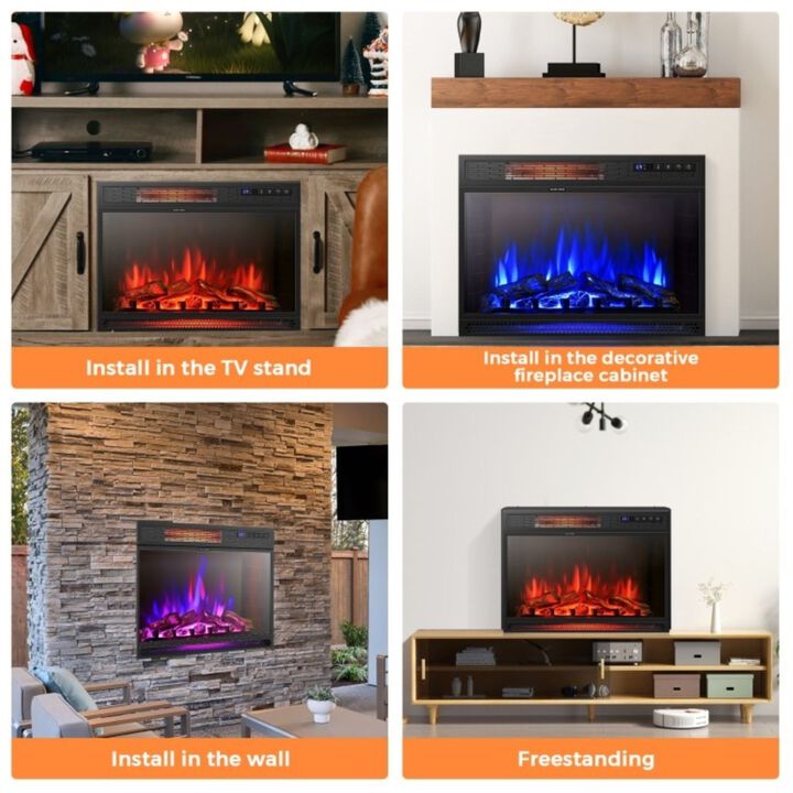 Hivvago 25 inch 3 Flame Colors Recessed Electric Heater