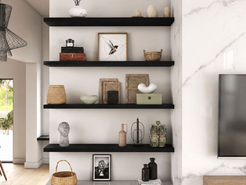 Black Painted Floating Shelf image number 2