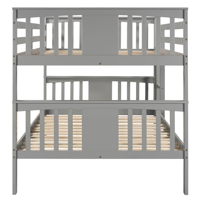 Whisen Full over Full Bunk Bed with Ladder and Guardrail