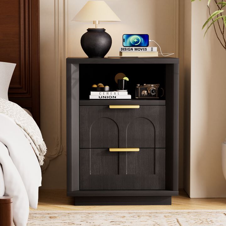 Fonkwa two-piece bedside table set