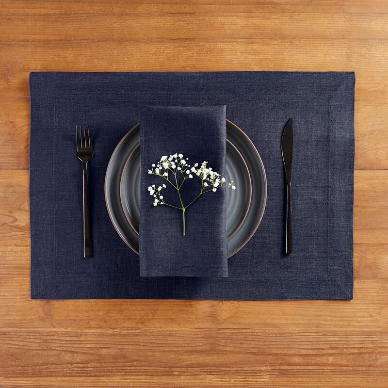 Solino Home Diana 100% Linen Dinner Napkins &ndash; Set of 4, 20 x 20 in, Machine Washable, Holiday and Everyday Dining