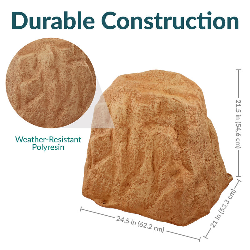 Artificial Polyresin Landscape Rock with Stakes - 2-Pack