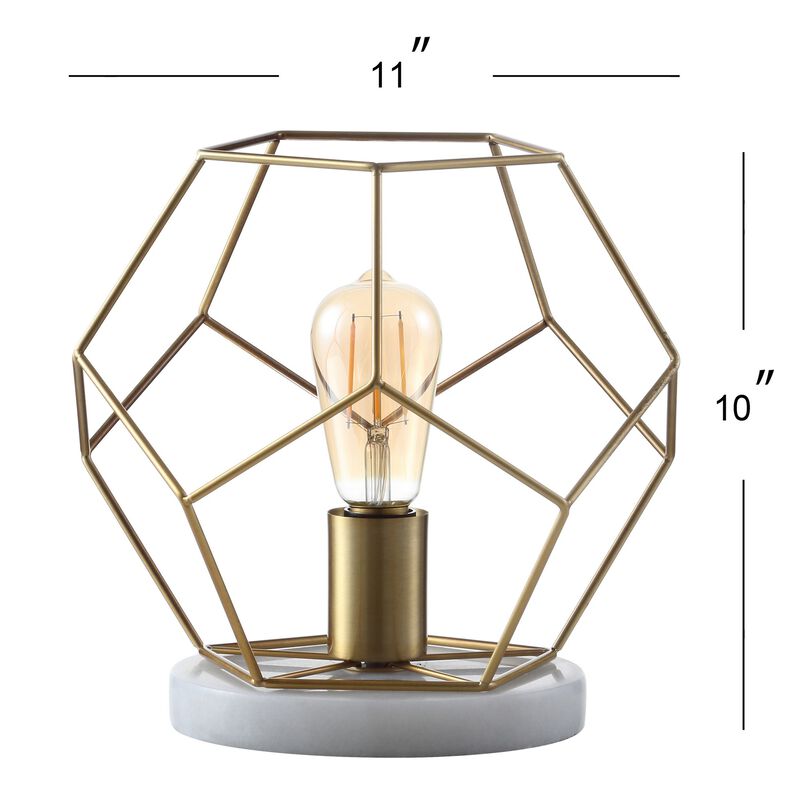 James Mid Century Glam Geometric LED Table Lamp