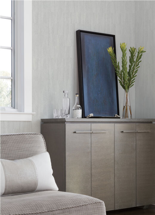 Sutton Silver Textured Geometric Wallpaper