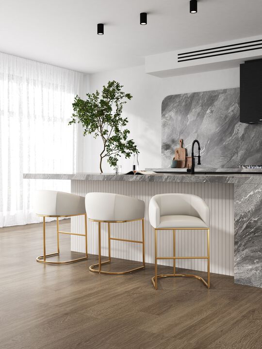 Louvre Cream Bar Stools (Set of 3)