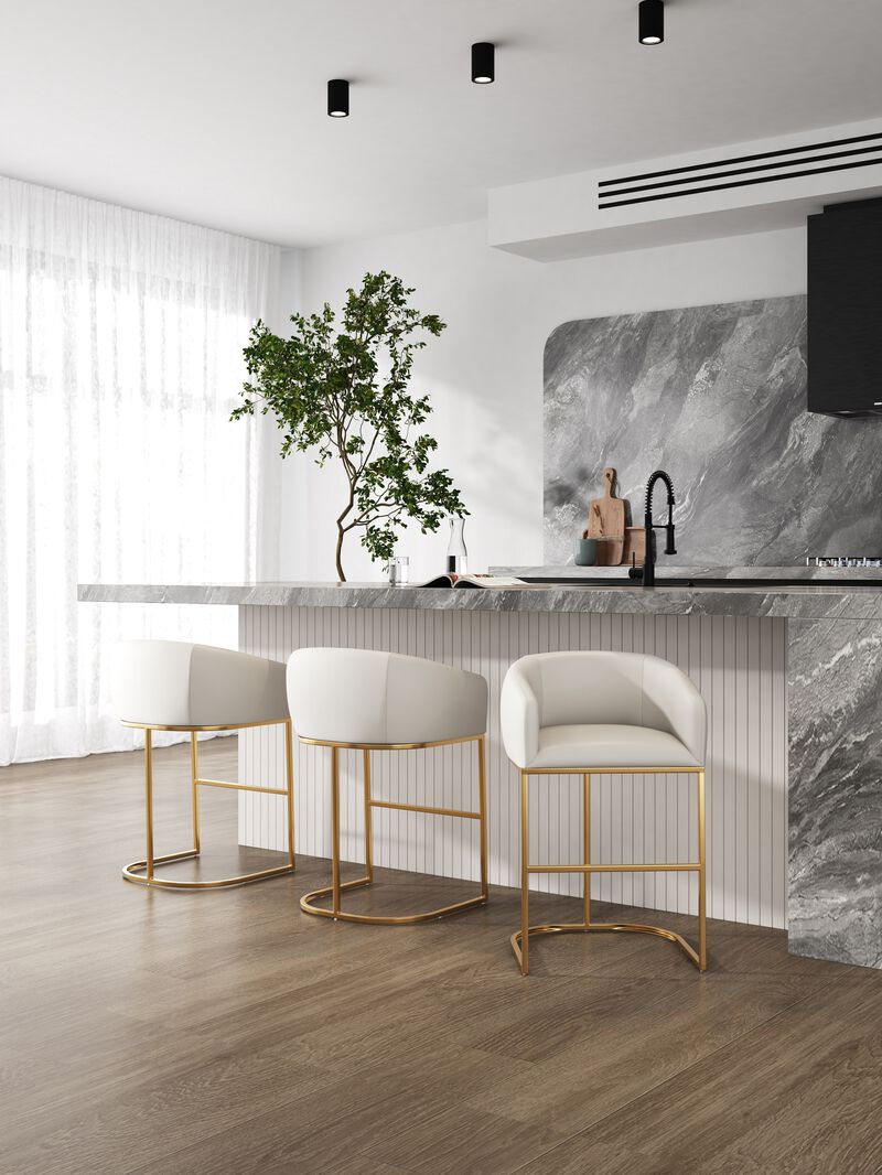Louvre Cream Bar Stools (Set of 3)