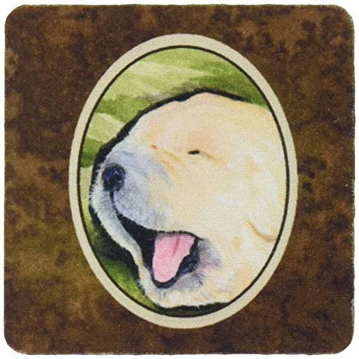 Caroline's Treasures SS8717FC Golden Retriever Foam Coasters (Set of 4), 3.5 H x 3.5 W, Multicolor