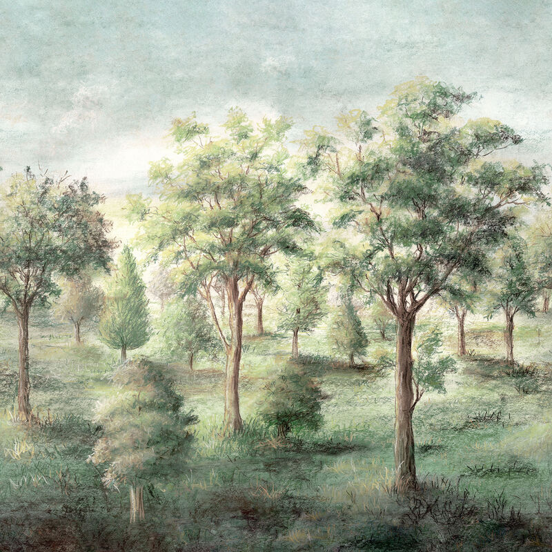 Orchard Green Wall Mural image number 0