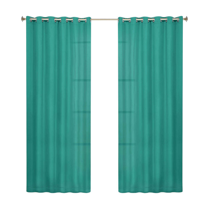 Modern Solid Blackout Curtain Panels Set of 2 Room Darkening Drapes
