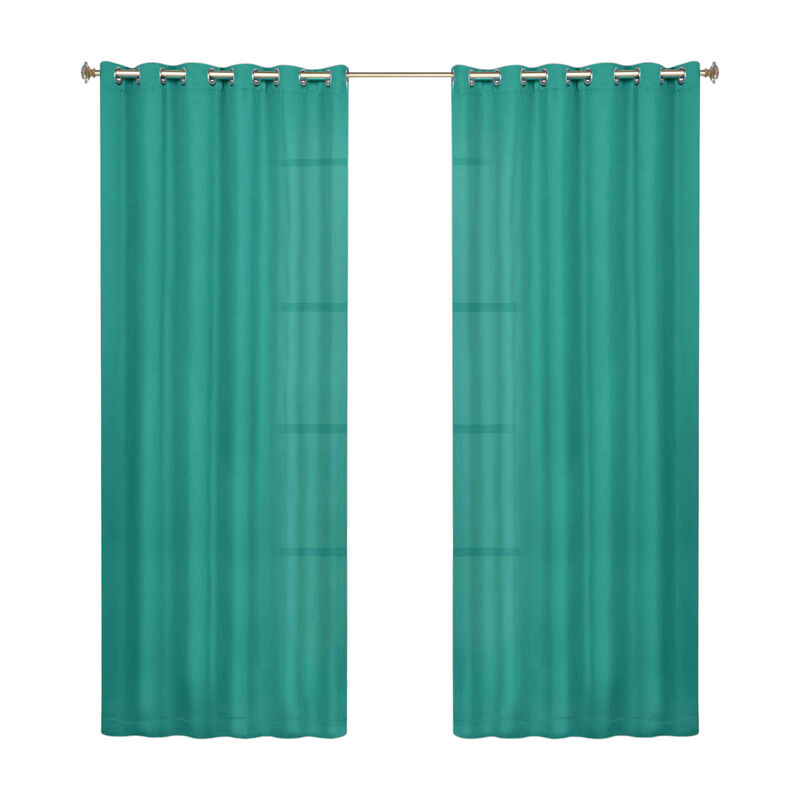Modern Solid Blackout Curtain Panels Set of 2 Room Darkening Drapes image number 0
