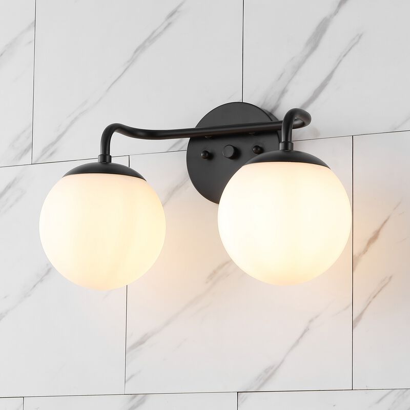 Louis Parisian Globe Metal/Frosted Glass Modern Contemporary LED Vanity Light