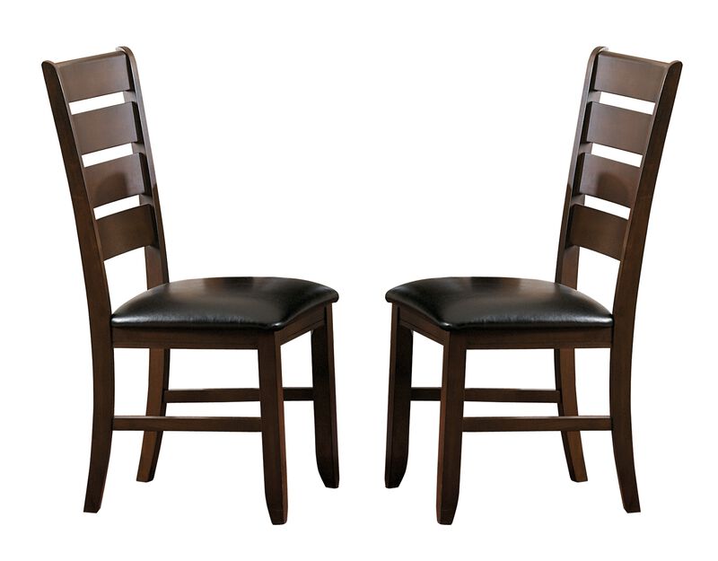 Streamdale Dark Oak Upholstered Dining Chairs - Set of 2