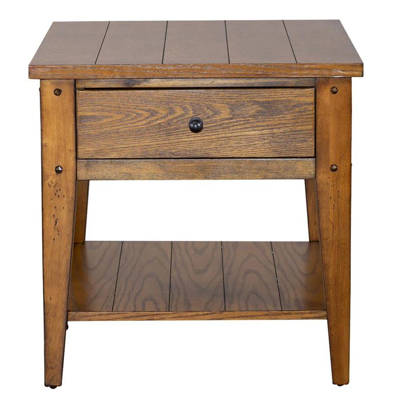 Liberty Furniture Lake House End Table in Oak image number 1