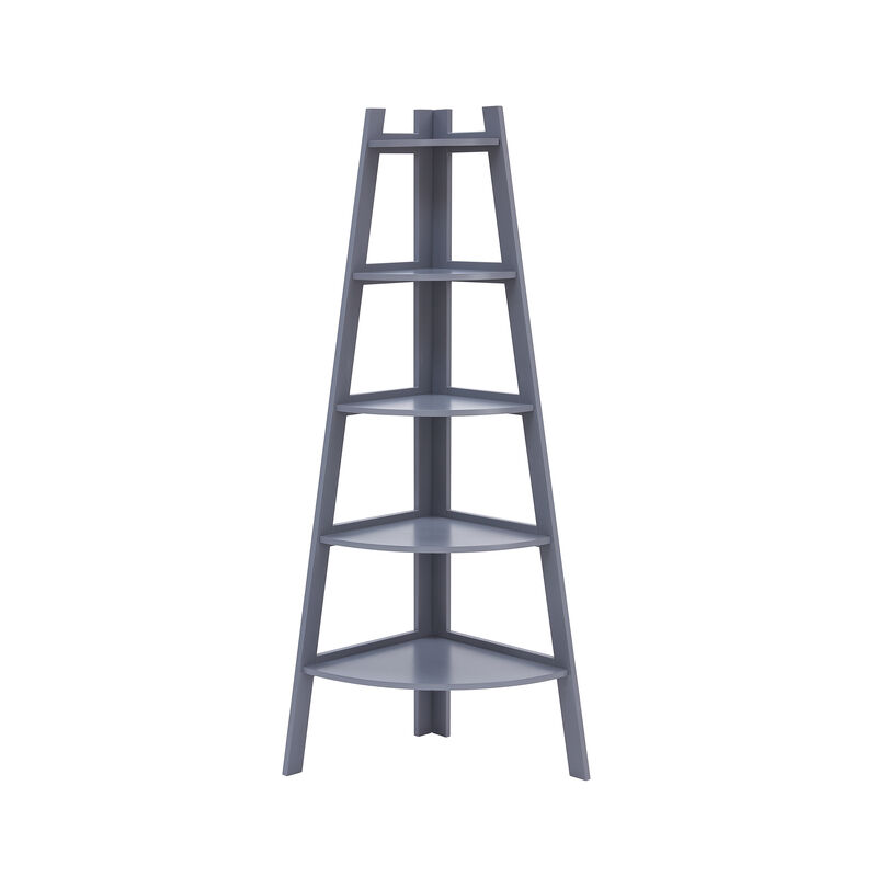 Five Tier Corner Ladder Display Bookshelf
