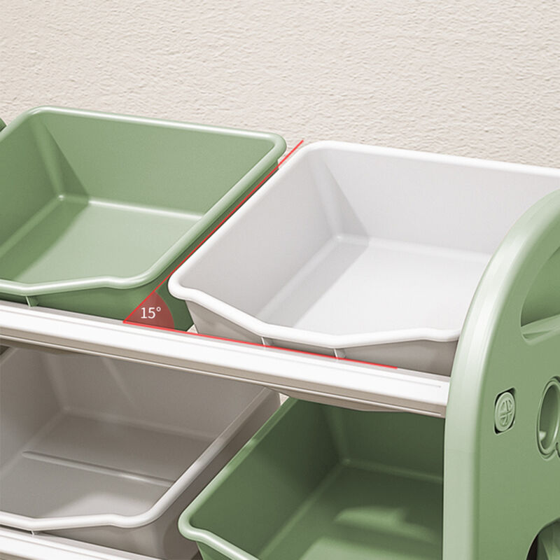 Streamdale Colorful Kids Toy Box with 6 Bins image number 4