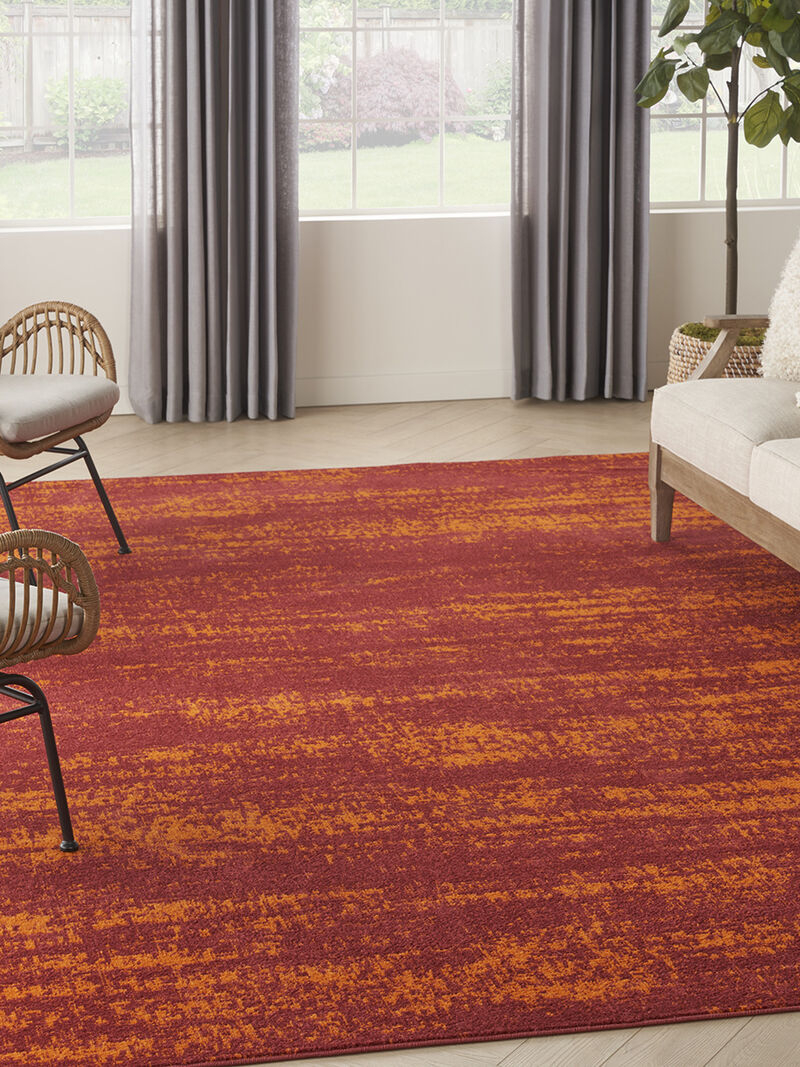 Nourison Essentials NRE03 Red 9' x 12' Rug